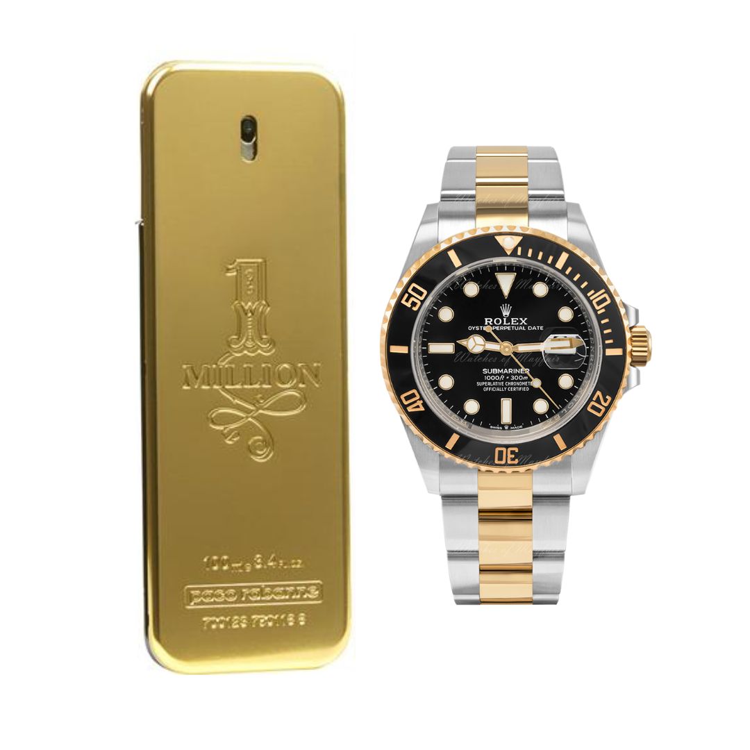 KIT PERFUME ONE MILLION + ROLEX SUBMARINER