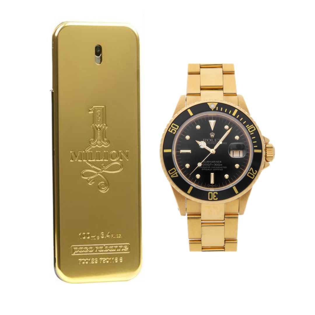 KIT PERFUME ONE MILLION + ROLEX SUBMARINER